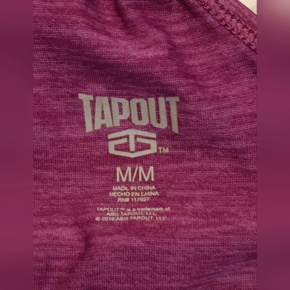 Womens Tapout Tank Top Medium Purple Razor Back w/ knot - Picture 3 of 3